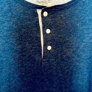 Vince Men’s Shirt Double Layer Henley Style